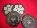 Slate Coaster Set - Bee and Honeycomb