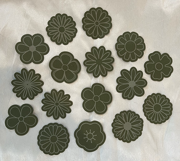 Canvas Fabric Patches - Daisy Bundle of 16