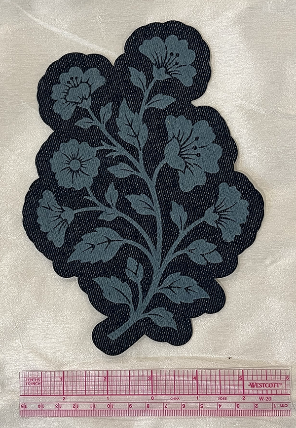 Denim Fabric Applique 5-1/2"x8"