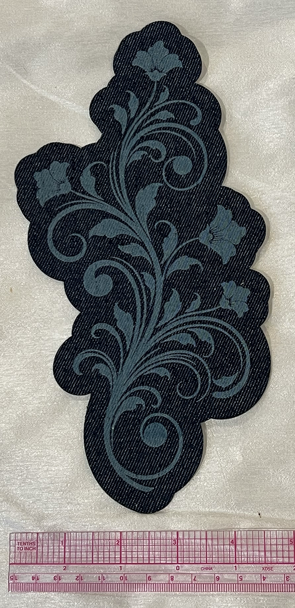 Denim Fabric Applique - 4-1/2" x 9"