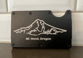 Men's Metal Wallet - Mt. Hood, Oregon - Black