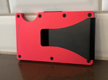 Men's Metal Wallet - Mt. Hood, Oregon - Red