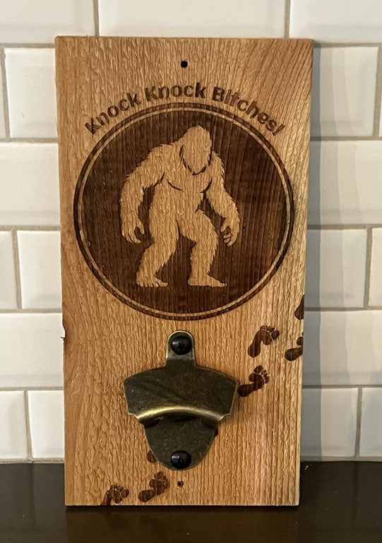 Wall Mount Bottle Opener - Sasquatch Knock Knock