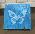 Stained Glass Butterfly - Blue 6x6"