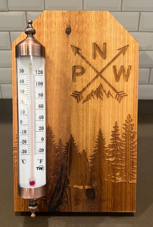 Laser Engraved Outdoor Thermometers